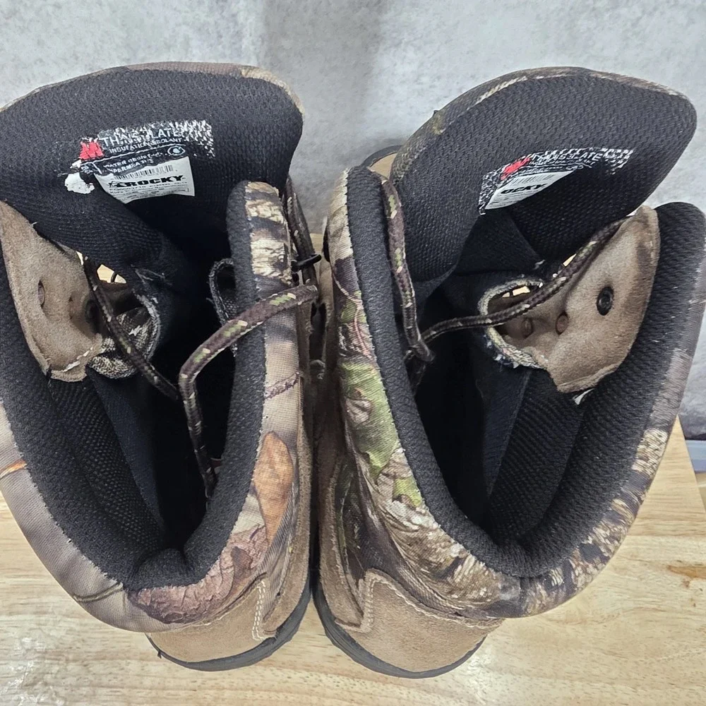 Rocky Boots Boys 6 M Brown Camo Hunting Waterproof 800G Insulated‎ Outdoors